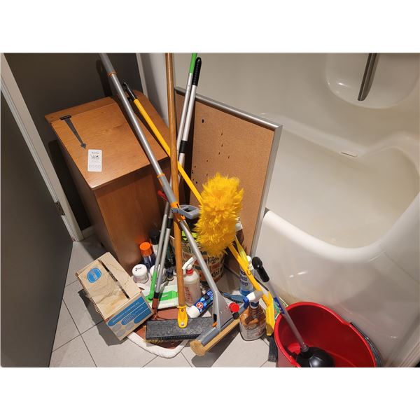 Wooden Laundry Hamper & Cleaning B