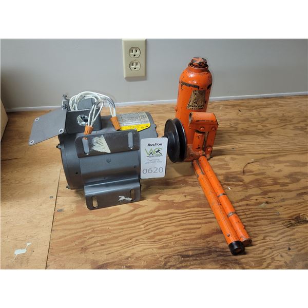 Baldor Motor & Bottle Jack B