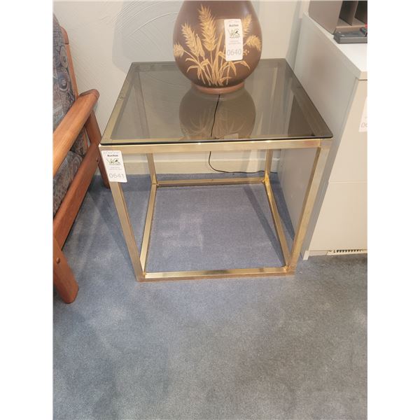 Glass Top Side Table C