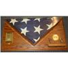 Image 1 : Memorial Flag in Case on Plaque-- US Army