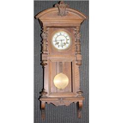 German Antique Wall Hanging Clock by Wien