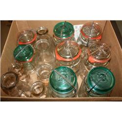 Box of Old Jars and Bottles