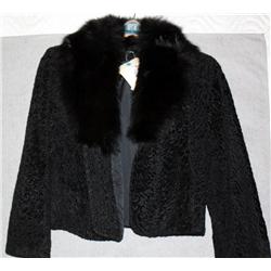 Sheared Lamb Coat w/ Fur Collar
