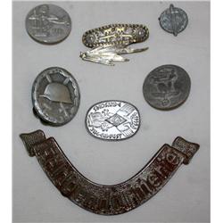 Old German Third Reich Nazi Medals and Pins