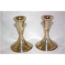 2 Sterling Weighted Candle Holder