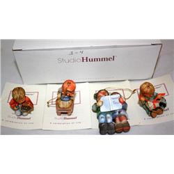 Lot of 4 Studio Hummel Christmas Ornaments