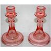 Image 1 : 2 Depression Glass Candle Holders