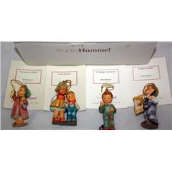 Lot of 4 Studio Hummel Christmas Ornaments