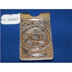 sterling silver/gold money clip 23.1g