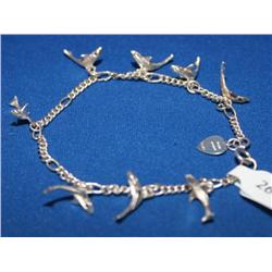 sterling silver bracelet w/chain 702gr