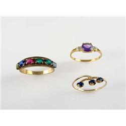 Amethyst Ring - Sapphire Ring - Mother Ring