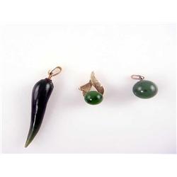 Deep Green Jade Pendants