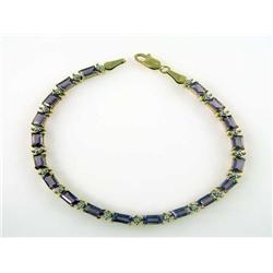 AAA Amethyst & Diamonds Tennis Bracelet