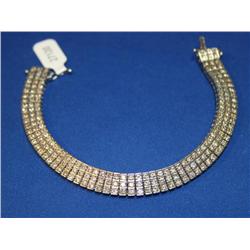 10k White Gold Diamond Bracelet 5.85 ctw