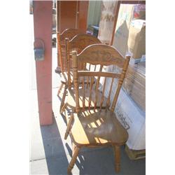 3 Wood Dinning Chairs