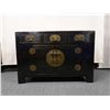 Image 2 : Lacquered Asian Console Cabinet w/ 3 Drawers  50" x 20" x 34"H