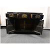 Image 3 : Lacquered Asian Console Cabinet w/ 3 Drawers  50" x 20" x 34"H