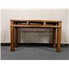 Image 2 : Palecek 82401 Wooden & Bamboo Console Table w/ Woven Top 47" x 13.5" x 29"H