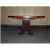 Image 2 : Wooden Octagon Shaped Table w/ Pedestal Base & Inlay Detail 47" Dia, 27"H