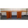 Image 1 : Wooden Table w/ Tri-Panel Base 79" x 39" x 29"H