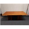 Image 3 : Wooden Table w/ Tri-Panel Base 79" x 39" x 29"H