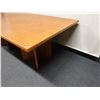 Image 8 : Wooden Table w/ Tri-Panel Base 79" x 39" x 29"H