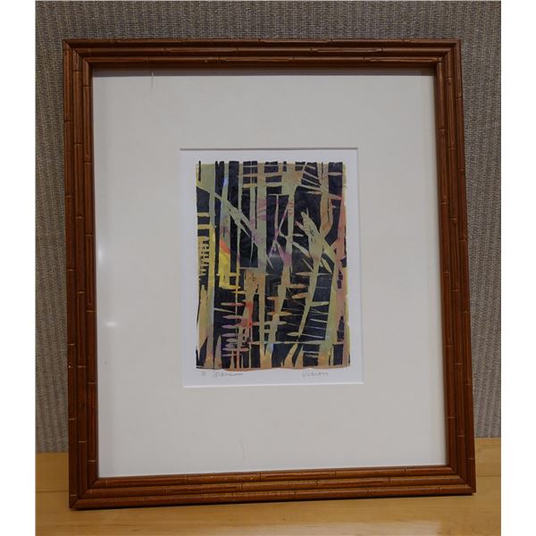 Watercolor Artwork, "Vision" Signed by Artist A. Irons, Framed & Matted 13.5" x 16"
