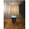 Image 10 : Qty 2 Blue Ceramic Table Lamp Bases w/ 1 Shade 7" x 26.5"H (w/ shade)