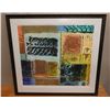 Image 1 : Large Abstract Water Factory #2 Artwork Signed by Artist P. Gallagher, 51" x 48" Framed & Matted
