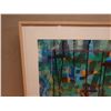 Image 2 : Abstract Artwork Signed by Artist George Wolland (?) 2000, Framed & Matted 38" x 30"