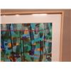 Image 3 : Abstract Artwork Signed by Artist George Wolland (?) 2000, Framed & Matted 38" x 30"