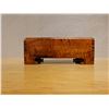Image 2 : Curly Koa Wooden Box w/ Hinged Lid & Fabric Interior Stamped by Artist Tsumoto