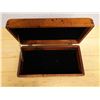Image 8 : Curly Koa Wooden Box w/ Hinged Lid & Fabric Interior Stamped by Artist Tsumoto