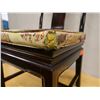 Image 8 : Carved Wooden Chair w/ Asian-Motif Seat Cushion 17" x 17" x 38"H