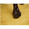 Image 8 : Carved Wooden Side Table or Stand w/ Cabriole Legs & Stone Top 11" Dia, 32"H