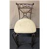 Image 1 : Metal Bar-Height Chair w/ Seat Cushion 18" x 16" x 42"H