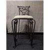 Image 2 : Metal Bar-Height Chair w/ Seat Cushion 18" x 16" x 42"H