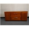 Image 2 : Wood Laminate Office Cabinet w/ 2 Drawers (1 handle broken) 63" x 20" x 29"H