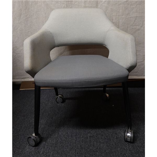 Flirt Padded Designer Office Chair w/ Wheels & Flip-up Seat 25" x 19" x 32"H