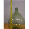 Image 8 : Green Demijohn Dame-Jeanne Single-Stem Glass Vase w/ Maker's Mark 9.5" Dia, 17"H
