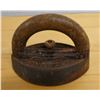 Image 1 : Vintage Cast Iron Flatiron  "Sad Iron" w/ Removable Handle 7" x 4.5"H
