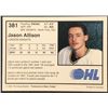 Image 2 : 1991-92 JUNIOR CARD JASON ALLISON