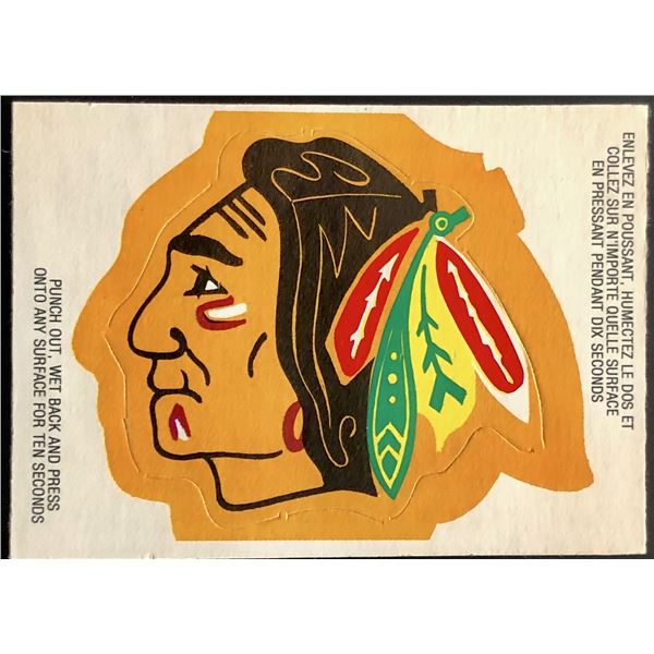 1972-73 O-PEE-CHEE LOGO INSERT - CHICAGO BLACK HAWKS