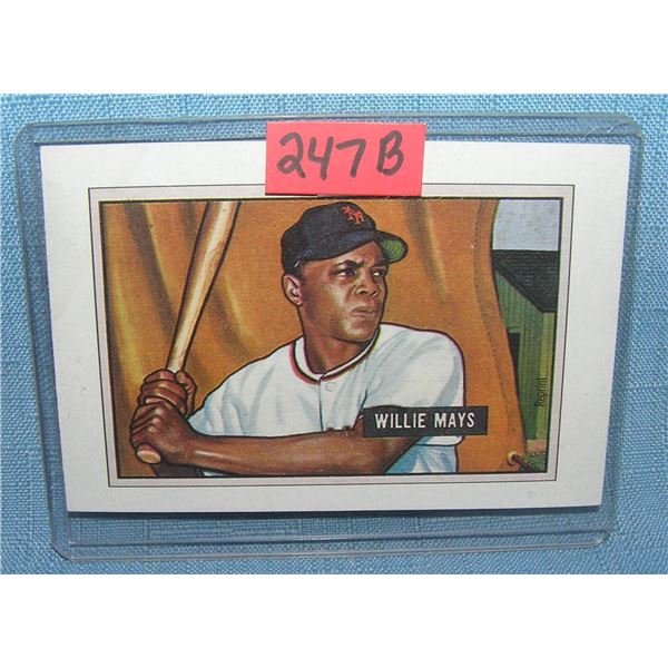 Willie Mays Bowman reprint Baseball card