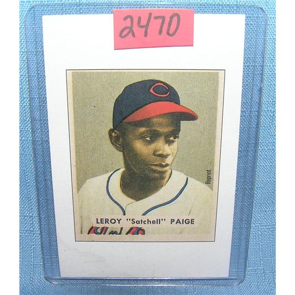 Satchell Paige Bowman reprint Baseball card