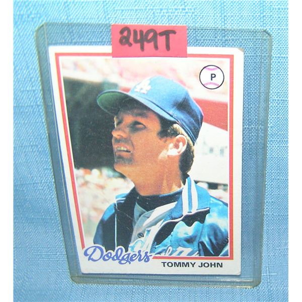Vintage Tommy John all star baseball card