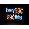 Image 1 : Everything 99 cents neon box sign