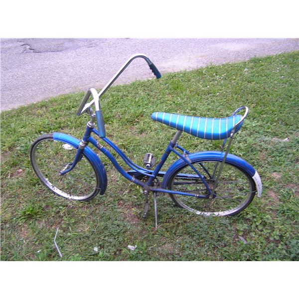Vintage English Schwinn type bike with banana seat