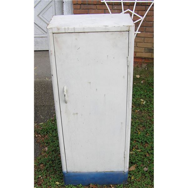 All metal 3 shelf pantry hard goods cabinet