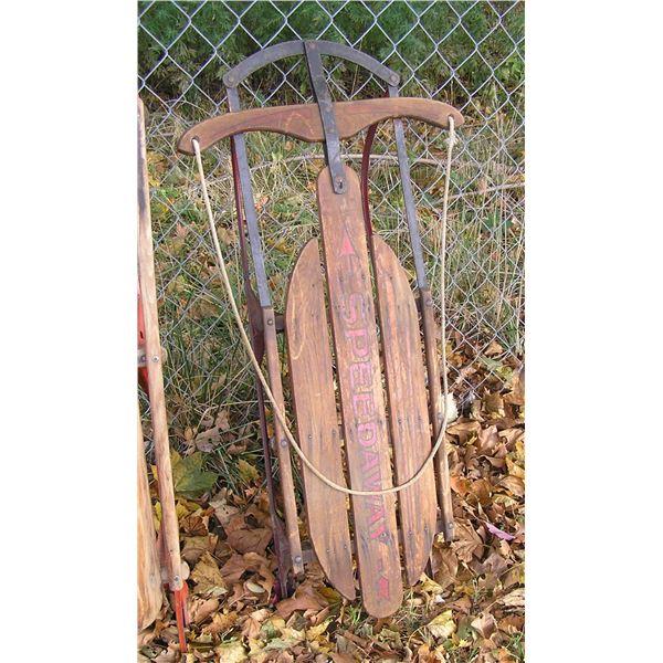 Antique Speedway childs sled circa 1930s